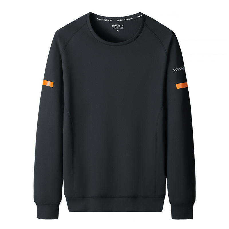 Muški pulover s okruglim izrezom, dugi rukavi, osnovni sportski stil, 100% pamuk, pogodno za proljeće i jesen