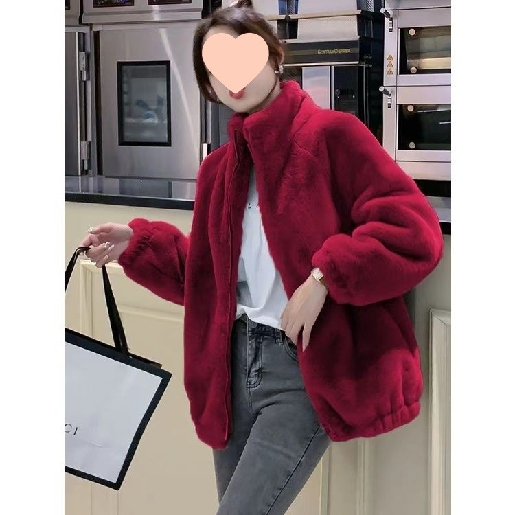 Γυναικείο φλίς μπουφάν με στάσιμο γιακά, πολυεστέρας, ultra-βραχύ μήκος, Α-γραμμή, με ένα κουμπί