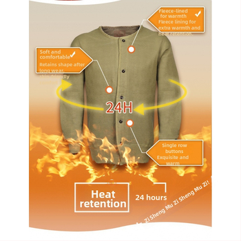 Унисекс есенно поларено яке, 30% кашмир, памучно-смесена тъкан, термозащита