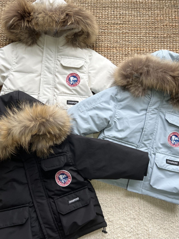 Bērnu ziemas jaka ar pūka pildījumu, korejas stilā, kažokādas apkakle, ziema