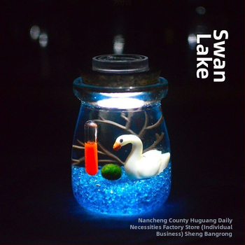 Хидропонен микро ландшафт в екологична бутилка с водораслова топка — магнитен материал, модерен минималистичен стил, възможност за печат на лого, подарък готов