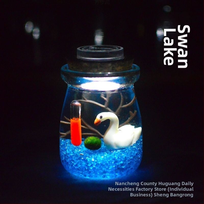 Хидропонен микро ландшафт в екологична бутилка с водораслова топка — магнитен материал, модерен минималистичен стил, възможност за печат на лого, подарък готов