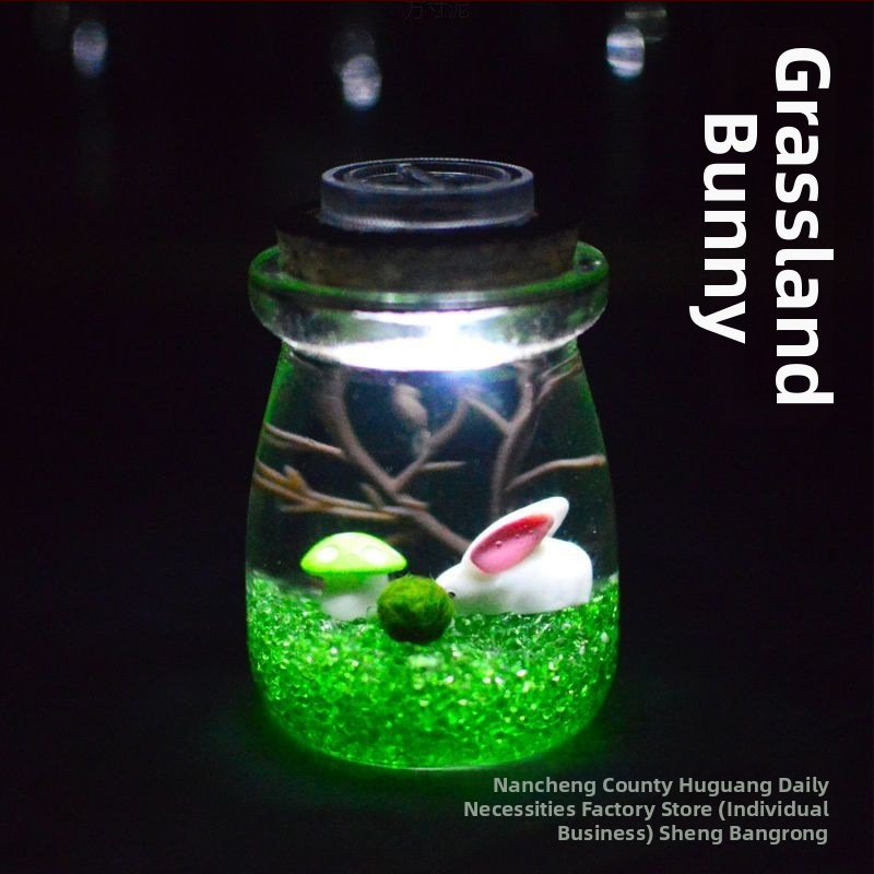 Хидропонен микро ландшафт в екологична бутилка с водораслова топка — магнитен материал, модерен минималистичен стил, възможност за печат на лого, подарък готов