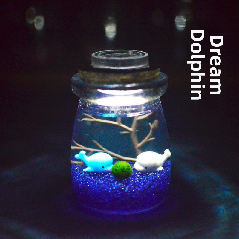 Хидропонен микро ландшафт в екологична бутилка с водораслова топка — магнитен материал, модерен минималистичен стил, възможност за печат на лого, подарък готов