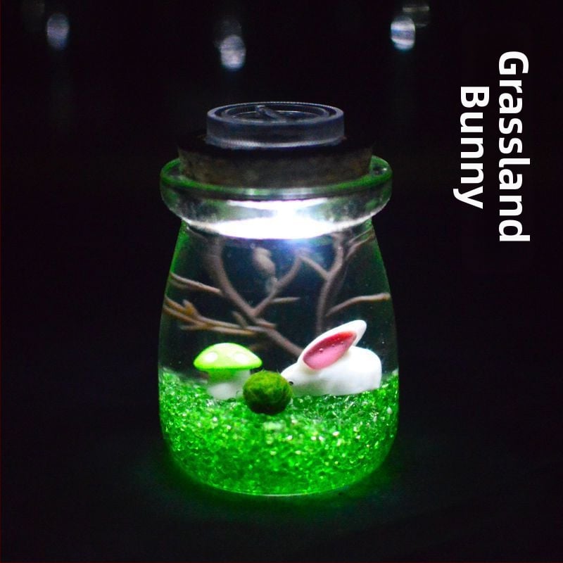 Хидропонен микро ландшафт в екологична бутилка с водораслова топка — магнитен материал, модерен минималистичен стил, възможност за печат на лого, подарък готов