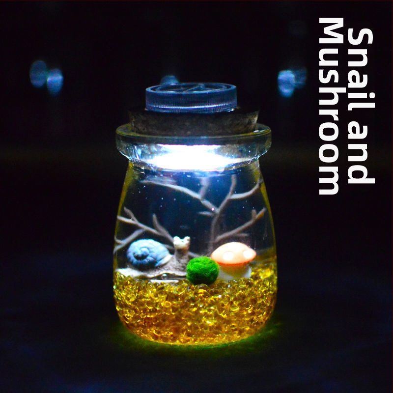 Хидропонен микро ландшафт в екологична бутилка с водораслова топка — магнитен материал, модерен минималистичен стил, възможност за печат на лого, подарък готов