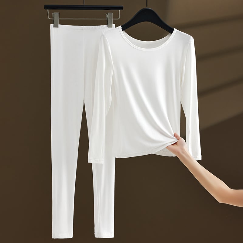 Sievietes viskozes termālā apģērba komplekts, plāns pamata slānis rudens–ziema, elpojošs un elastīgs, oderējums 95% viskoze / 5% spandeks