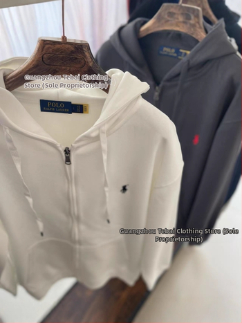 Dámsky kapucňový sveter s vyšívaným zvieracím vzorom, voľný strih, zips, bavlna-polyester zmes