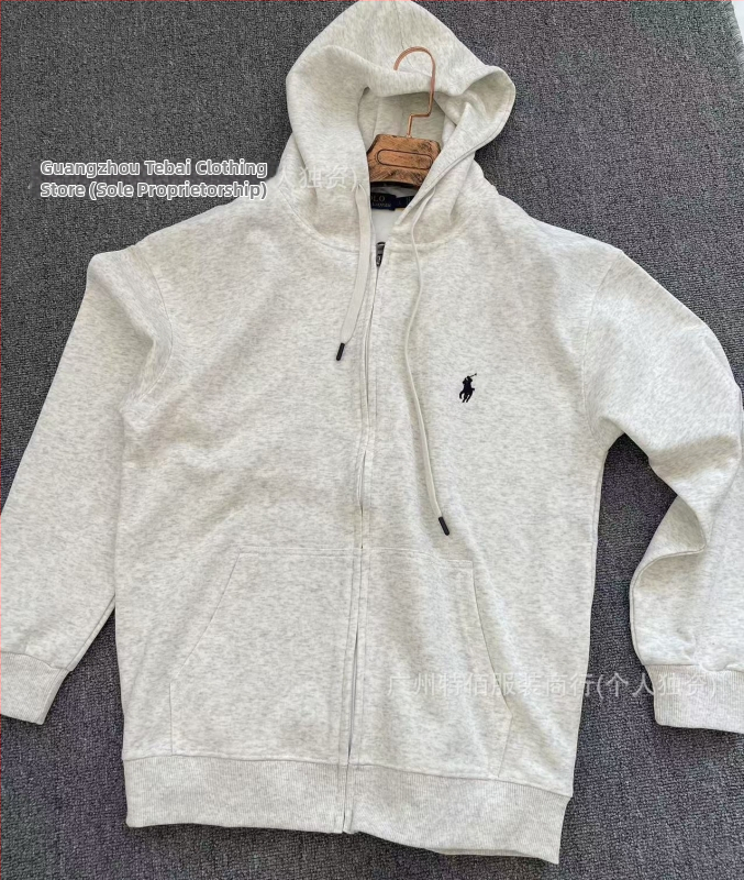 Dámsky kapucňový sveter s vyšívaným zvieracím vzorom, voľný strih, zips, bavlna-polyester zmes