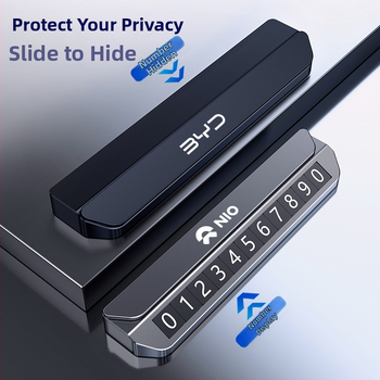 Elektroniska magnētiska numura displejs transportlīdzekļiem – metāla korpuss, slēpts pagaidu stāvvietas numurs