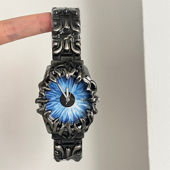 Ceas bărbătesc cu cuarț, carcasă metalică și curea metalică, design special Y2K, afișaj analogic, stil medieval