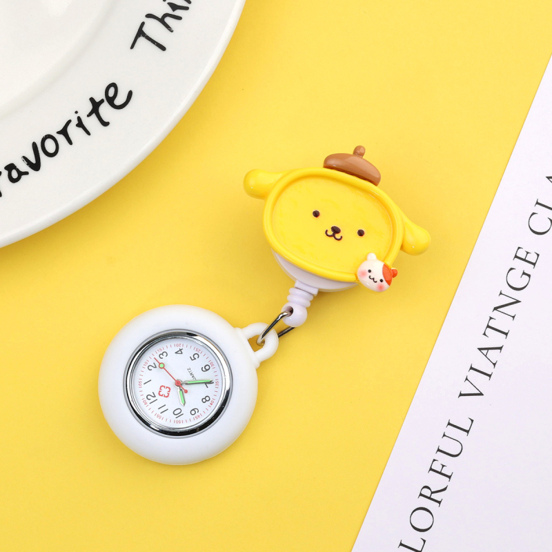 Κρεμαστό ρολόι με καρτούν γιατρός και νοσοκόμα, λουράκι από σιλικόνη, μηχανισμός quartz, δείκτης, φωσφορίζουσα διακόσμηση