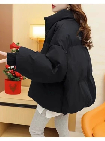 Női chenille pehelydzseki fehér kacsapúppal, 51–55% pehely, álló gallér, ultra rövid hossz