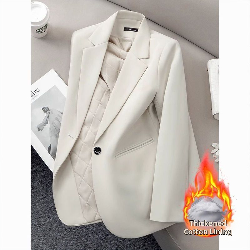 Naiste chenille bleiser, A-kõver, polo kaelus, ühe nupu sulgemine, chenillekangas spandexiga