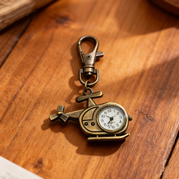 Автомобилоподобен джобен часовник с ключодържател, персонализируем, кварцов механизъм Seagull, аналогов дисплей, корпус от цинкова сплав