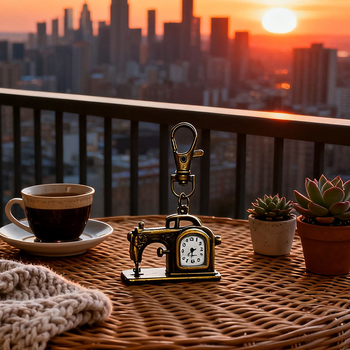 Автомобилоподобен джобен часовник с ключодържател, персонализируем, кварцов механизъм Seagull, аналогов дисплей, корпус от цинкова сплав