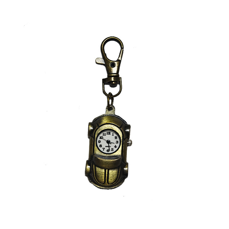 Автомобилоподобен джобен часовник с ключодържател, персонализируем, кварцов механизъм Seagull, аналогов дисплей, корпус от цинкова сплав