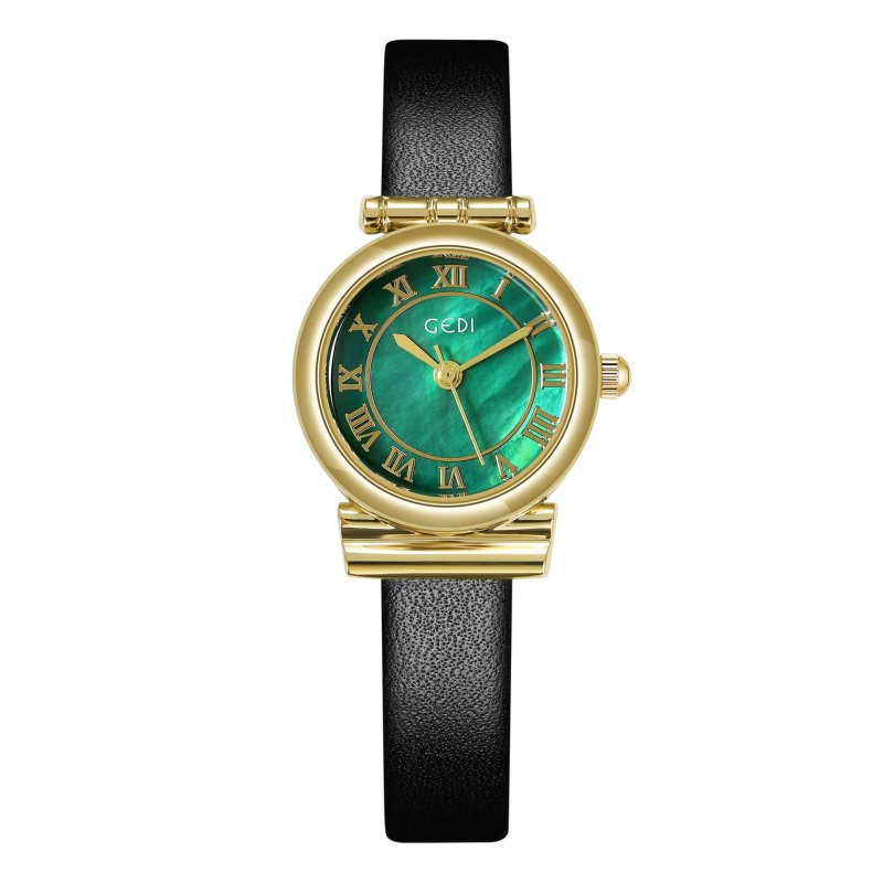 Женски кварцов часовник Goldie, модел 13017, PU ремък, водоустойчив 30 м, корпус сплав, кръгъл циферблат, аналогов дисплей, закопчалка с пин