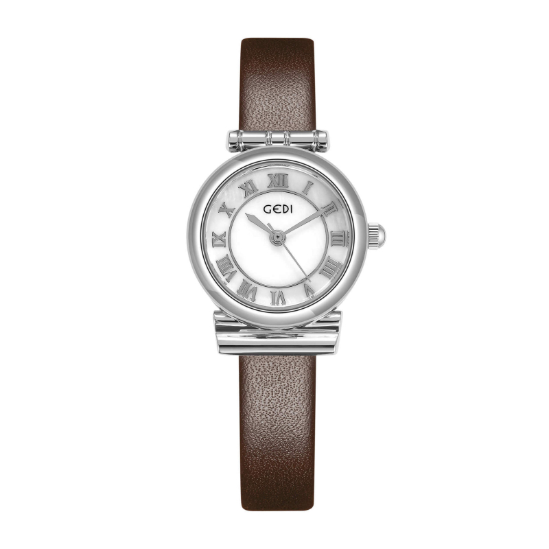 Женски кварцов часовник Goldie, модел 13017, PU ремък, водоустойчив 30 м, корпус сплав, кръгъл циферблат, аналогов дисплей, закопчалка с пин