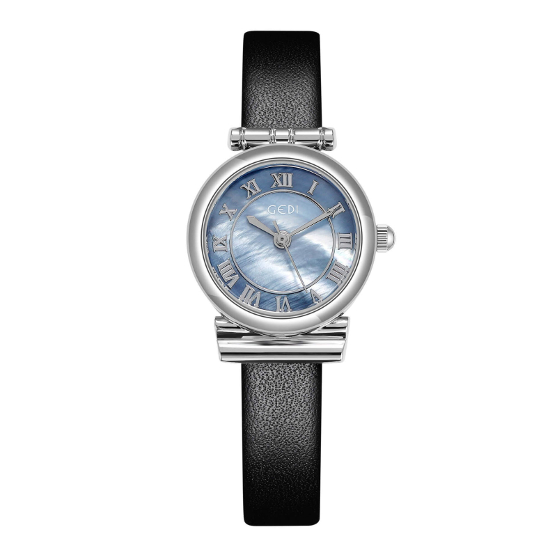 Женски кварцов часовник Goldie, модел 13017, PU ремък, водоустойчив 30 м, корпус сплав, кръгъл циферблат, аналогов дисплей, закопчалка с пин