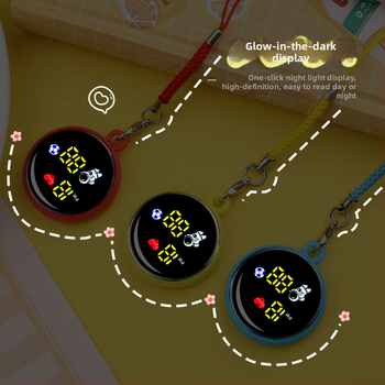 Ρολόι με κορδόνι, μικρό ψηφιακό με αριθμητικό display (διαμέτρου 34 mm, ηλεκτρονικός μηχανισμός, πλαστικό περίβλημα, αντοχή στο νερό 10 m)