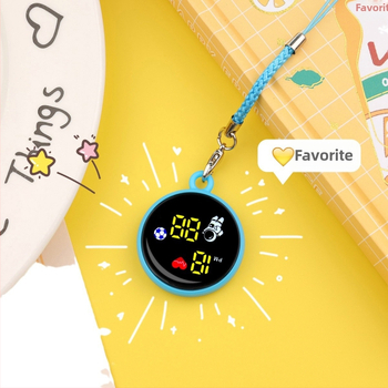 Ρολόι με κορδόνι, μικρό ψηφιακό με αριθμητικό display (διαμέτρου 34 mm, ηλεκτρονικός μηχανισμός, πλαστικό περίβλημα, αντοχή στο νερό 10 m)