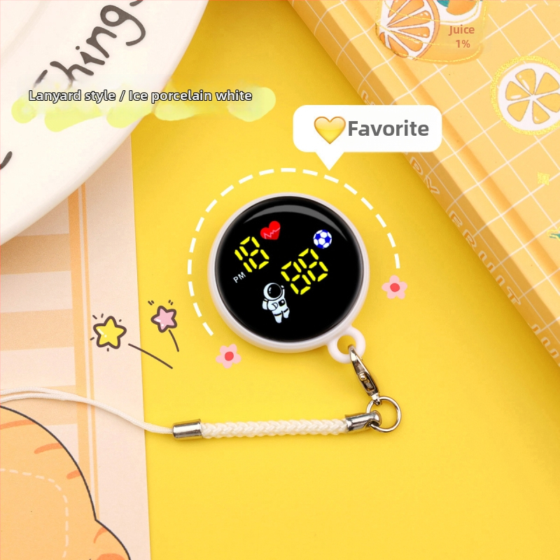 Ρολόι με κορδόνι, μικρό ψηφιακό με αριθμητικό display (διαμέτρου 34 mm, ηλεκτρονικός μηχανισμός, πλαστικό περίβλημα, αντοχή στο νερό 10 m)