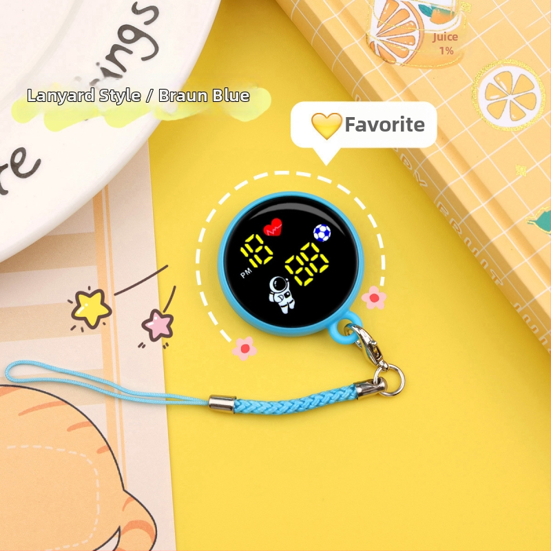 Ρολόι με κορδόνι, μικρό ψηφιακό με αριθμητικό display (διαμέτρου 34 mm, ηλεκτρονικός μηχανισμός, πλαστικό περίβλημα, αντοχή στο νερό 10 m)