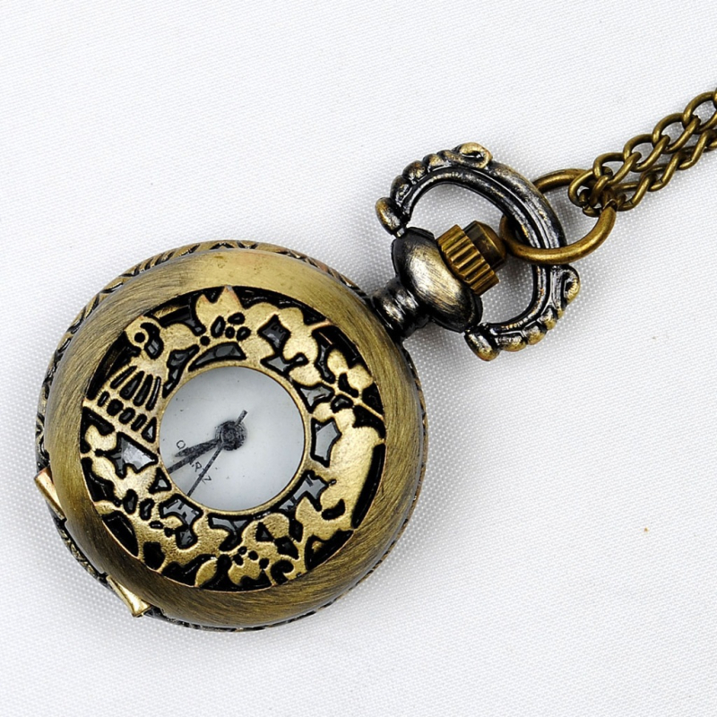 Джобен часовник, Nuo Niu, кварцов механизъм, световно време, античен стил