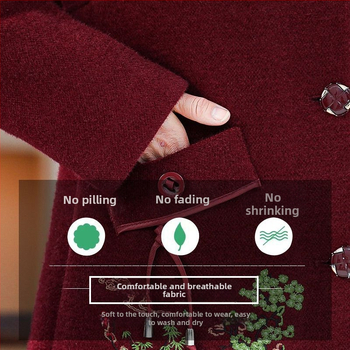 Chenille moterų paltas, japoniškai-koretiškas kasdienis stilius, Polo apykaklė, rankovės su penkiais taškais, laisvas kirpimas