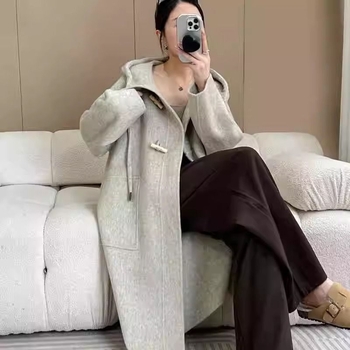 Chenille striukė su gobtuvu, laisvas kirpimas, 3/4 rankovės, Spandex