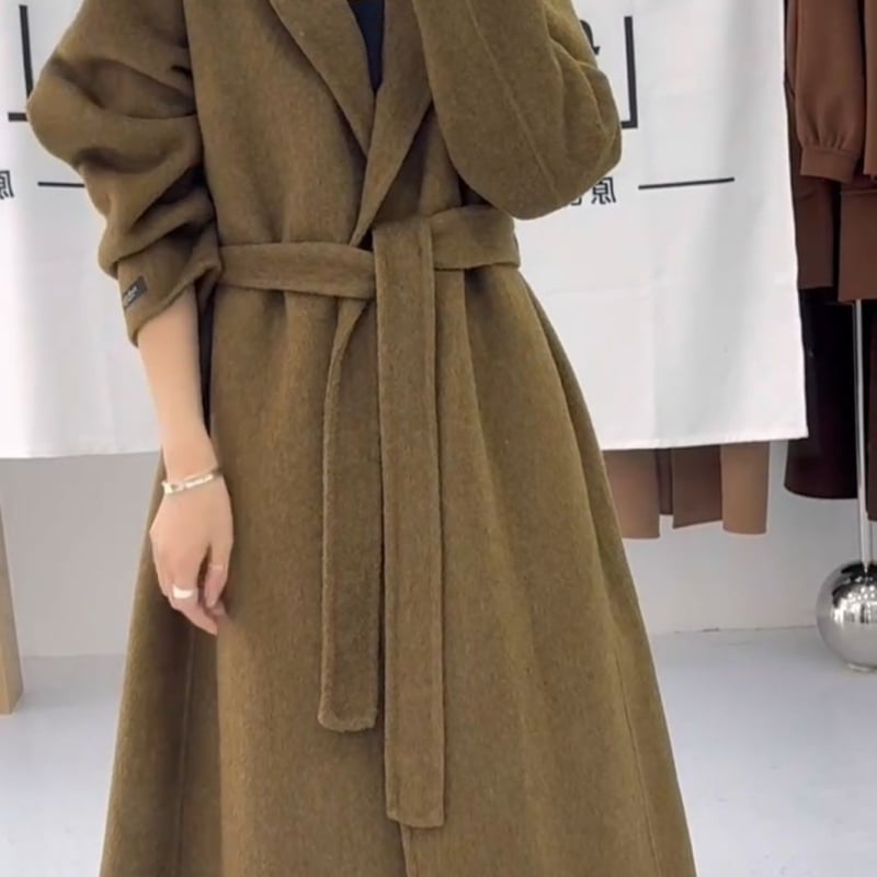 Διπλής όψεως Chenille παλτό με κουκούλα, φαρδιά γραμμή, κοντό μήκος (40–50 cm), με Spandex, Φθινόπωρο 2025