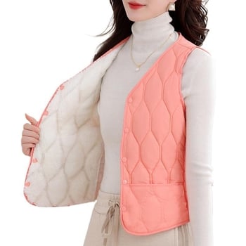 Vestă pentru femei din Chenille cu Spandex, culoare solidă, guler rotund, închidere cu nasturi pe un rând, toamnă 2024