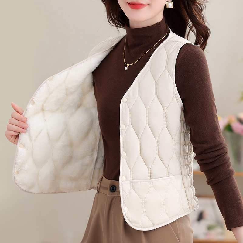 Vestă pentru femei din Chenille cu Spandex, culoare solidă, guler rotund, închidere cu nasturi pe un rând, toamnă 2024