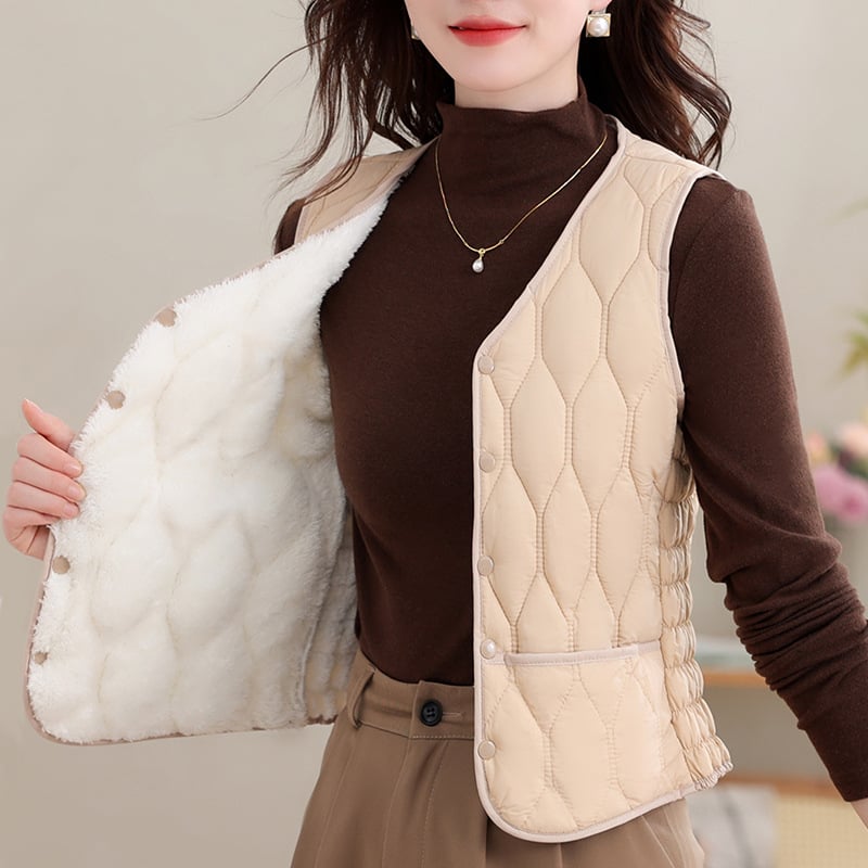 Vestă pentru femei din Chenille cu Spandex, culoare solidă, guler rotund, închidere cu nasturi pe un rând, toamnă 2024