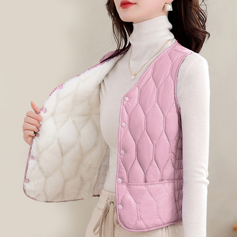 Vestă pentru femei din Chenille cu Spandex, culoare solidă, guler rotund, închidere cu nasturi pe un rând, toamnă 2024