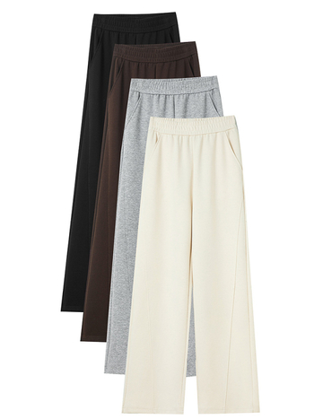 Ženske široke hlače, visoki struk, pamuk–poliester mješavina (50–70% pamuka, 30–50% poliester), proljeće 2025