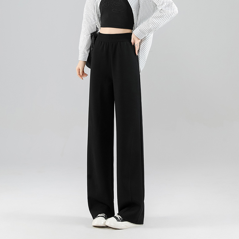 Ženske široke hlače, visoki struk, pamuk–poliester mješavina (50–70% pamuka, 30–50% poliester), proljeće 2025