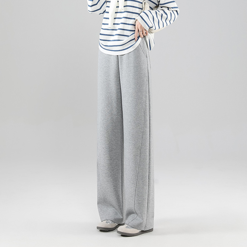 Ženske široke hlače, visoki struk, pamuk–poliester mješavina (50–70% pamuka, 30–50% poliester), proljeće 2025