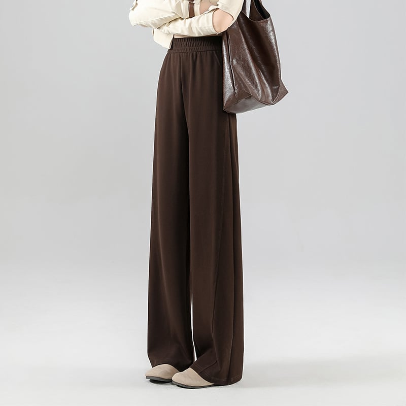 Ženske široke hlače, visoki struk, pamuk–poliester mješavina (50–70% pamuka, 30–50% poliester), proljeće 2025