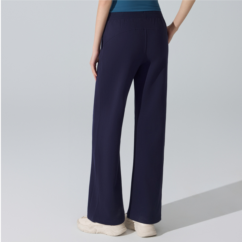 Sieviešu siltas sporta bikses ar jostu – brīvs piegriezums, garas bikses ar taisu piegriezumu, piemērotas skrējienam un fitnesam (ziema, pavasaris, rudens)