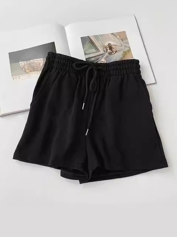 Pantaloni largi pentru femei, talie înaltă, lungime 3/4, amestec bumbac-poliester, stil lejer japonez-coreean