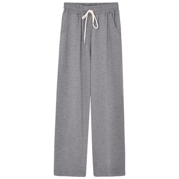 Ženske hlače visokog struka i ravnog kroja od poliestera, svakodnevne, srednje težine, jesen 2024