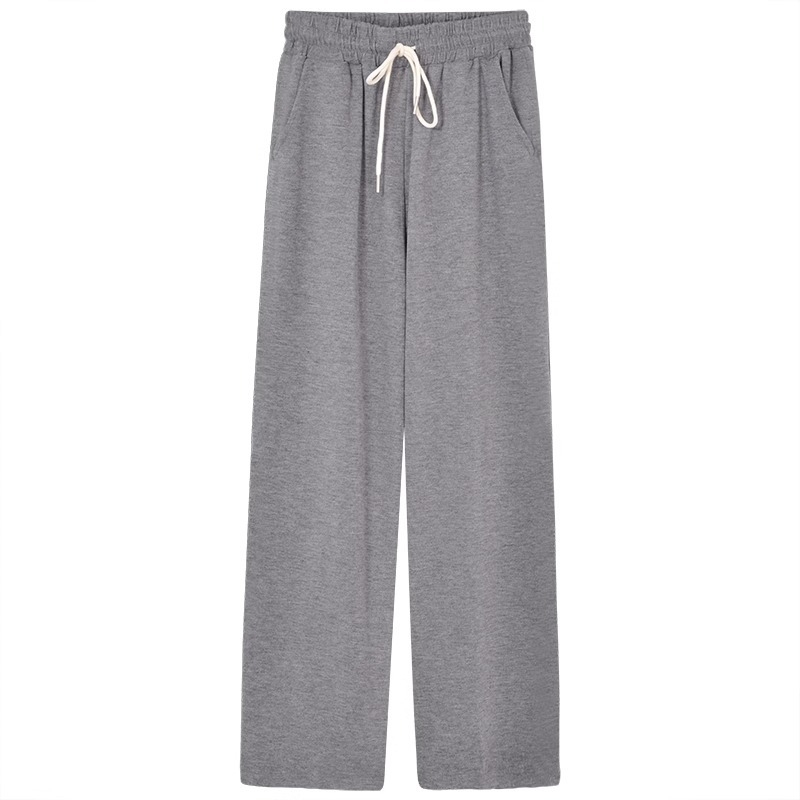 Ženske hlače visokog struka i ravnog kroja od poliestera, svakodnevne, srednje težine, jesen 2024