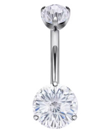 Inel ombilical Comba din aliaj de titan pentru femei — formă geometrică