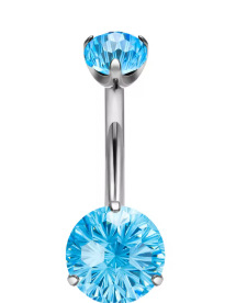 Inel ombilical Comba din aliaj de titan pentru femei — formă geometrică