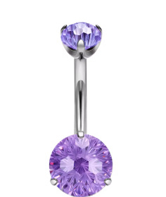 Inel ombilical Comba din aliaj de titan pentru femei — formă geometrică