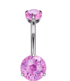 Inel ombilical Comba din aliaj de titan pentru femei — formă geometrică