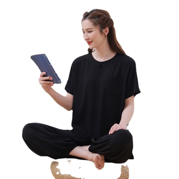 Tang stil Zen čajna haljina od pamuka, tkanina bojana vlaknom, 90–95% pamuka, inspirirano tradicionalnim kineskim stilom, izlazi 2022. jesen