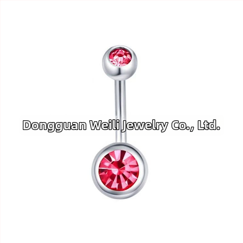 Piercing do pupka z titánovej zliatiny G23, s cirkónovým spracovaním, geometrický tvar, unisex